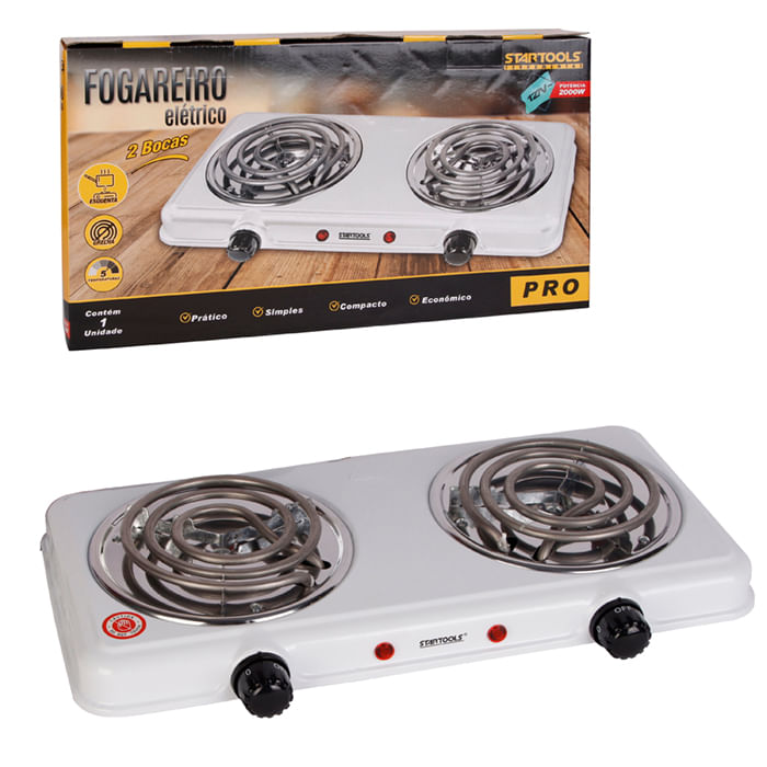 Fogareiro Elétrico 2 Boca 127V 2000W AR0540 Startools