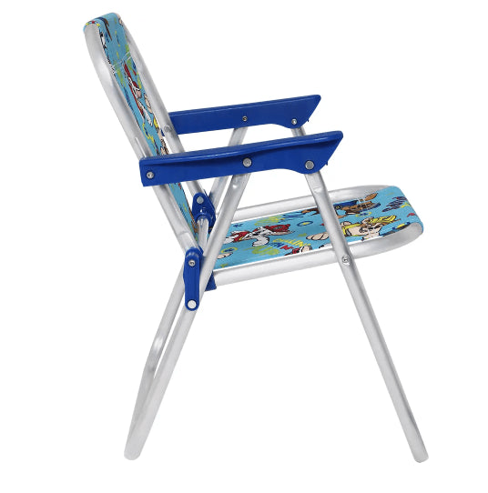 Cadeira Praia Infantil Alumínio Patrulha Canina Azul Bel Fix – foto 2