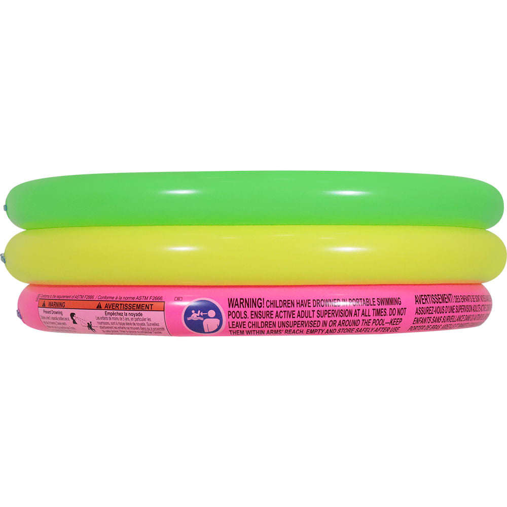 Piscina Inflável Colorido 3 Anéis 41L Bel Fix