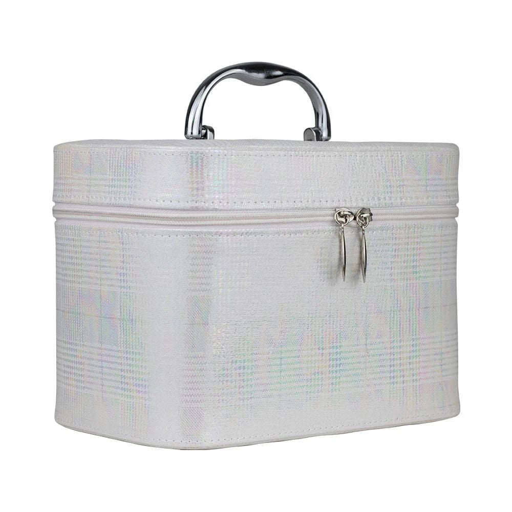 Maleta em PVC de Maquiagem Tamanho P Branco Yins – foto 2