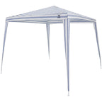 Tenda Gazebo Polietileno Listrado Azul Branco 3x3m - Bel Fix