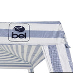 Tenda Gazebo Polietileno Listrado Azul Branco 3x3m - Bel Fix