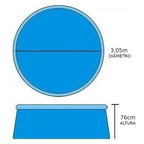 Piscina Redonda Bestway Azul 4678L – foto 3