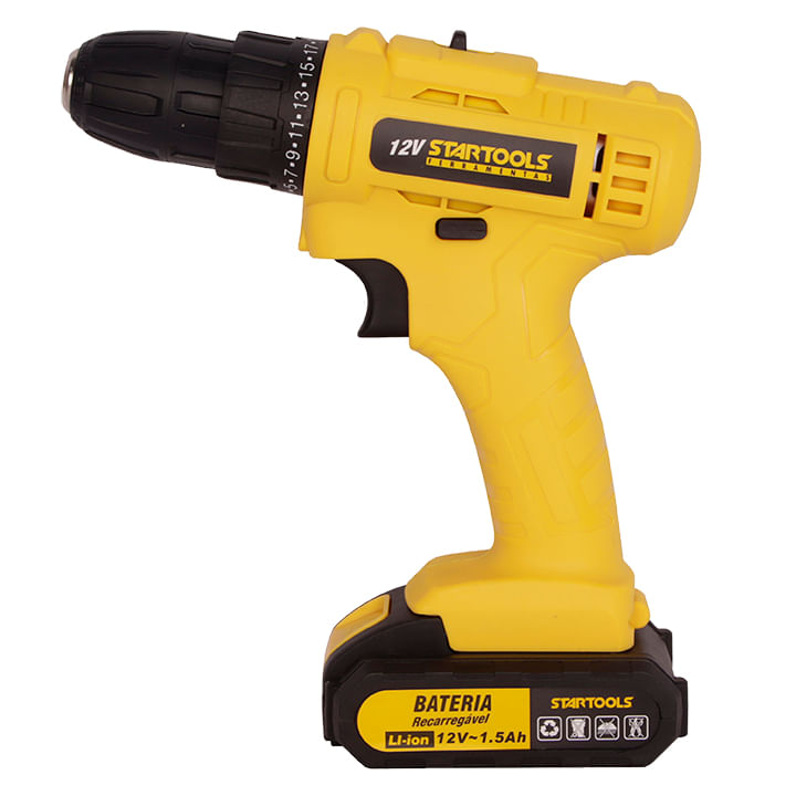 Parafusadeira 12V Bivolt 15 peças Startools