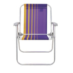 Cadeira Praia Samoa Alta Alumínio Roxo Amarelo Tramontina – foto 4