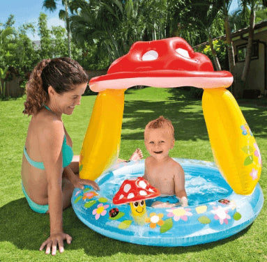 Piscina Inflável Intex com Cobertura Solar Cogumelo 41L – foto 2