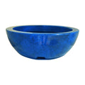Vaso Bacia Polido Marmorizado Azul M Francys