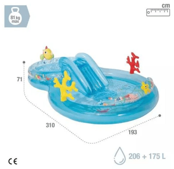 Piscina Inflável Intex Playground Infantil Fundo do Mar 206L – foto 4