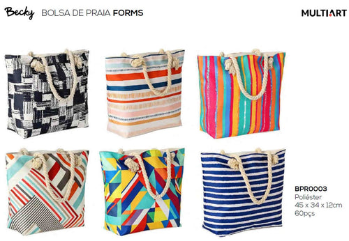 Bolsa Praia Forms Poliéster Multiart