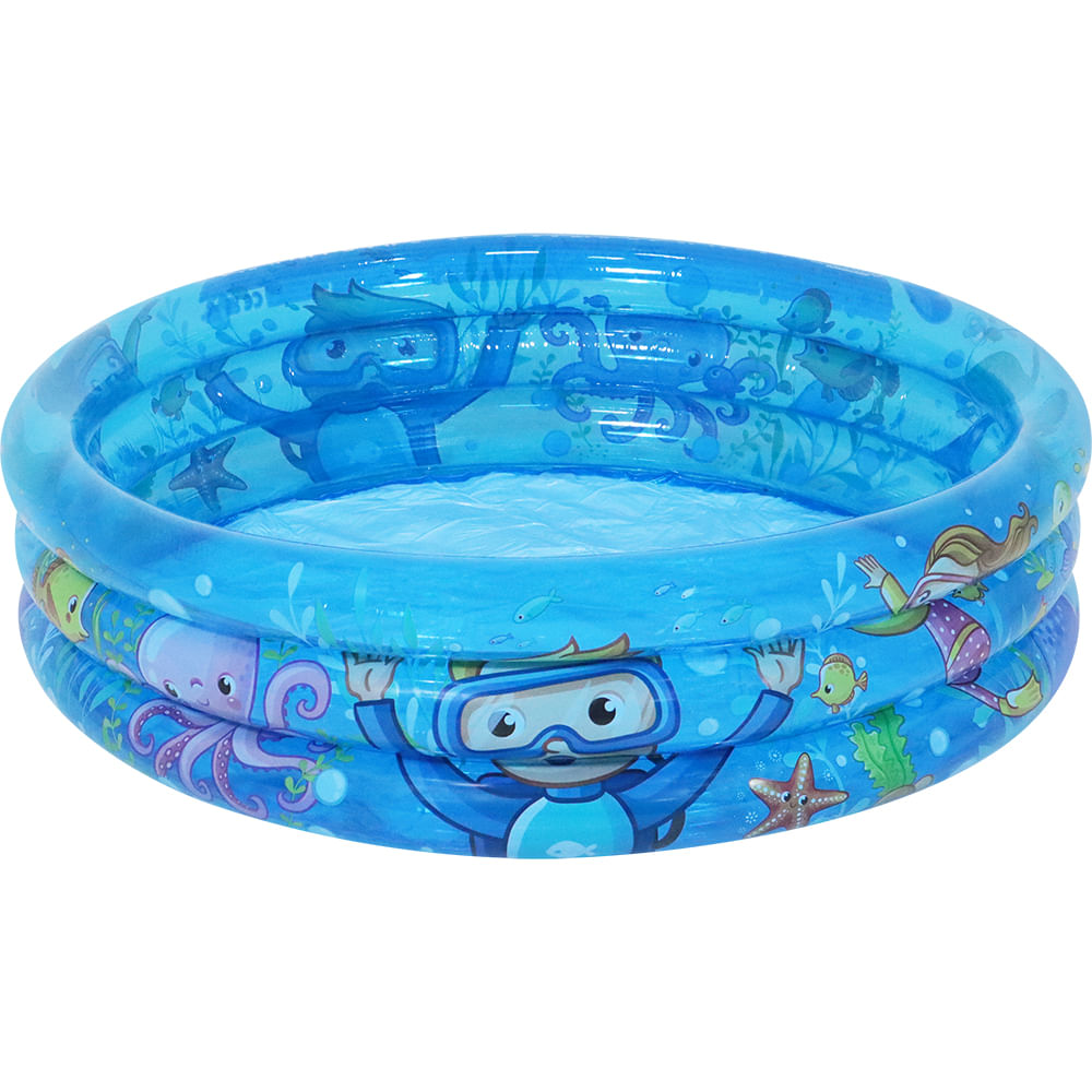 Piscina Inflável Meu Oceano 3 Anéis 88L Bel Fix